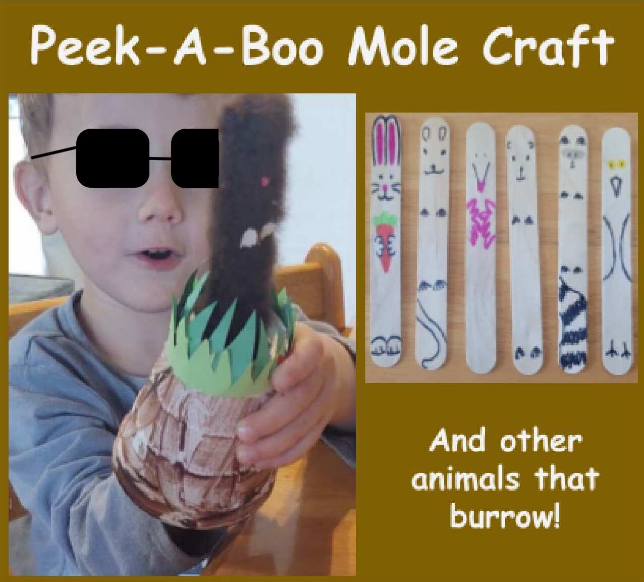 Peek-a-boo mole craft